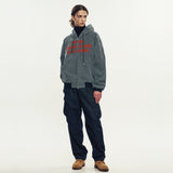 Legal Alien washed hoodie Jacket_Shadow Grey
