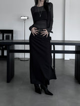 deep shade long skirt