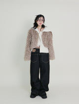 Angel Hairri Fur ボレロ ショートジャケット (Semi Cropped Jacket)