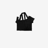 トニオバタフライストラップクロップドtシャツ