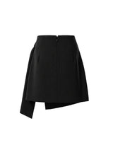 Evan Wrap Tie Draping Mini Skirt Black