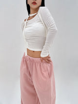 [SOFT-FIT/BODY SHAPING/SCARF SET] SCARF & CHOKER TEE - 2 COLOR