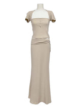 Lumi Square Half-Neck Sleeveless Dress Set