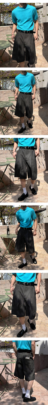 [S/S] ピンストライプバミューダパンツ