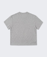 スラブヘンリーネッククロップドTシャツユニオンジャック メランジ