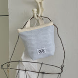 classic pouch_stripe handle skyblue