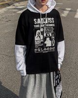 サッドレイヤードオーバーサイズフーディ