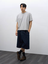 Or one-tuck burmuda denim 2color