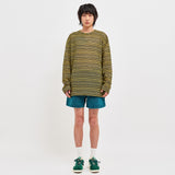 SEE-THROUGH CRAFT KNIT PULLOVER YELLOW