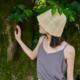 VZ Label Cable Knit Bucket Hat / Beige