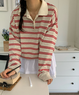 Bintz Stripe Collar Knitw