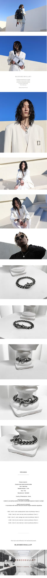 ss-black line L curve necklace_10mm