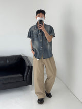 OW Udin Two-Pocket Washed Denim Shirt (2C)