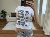 stay close lettering tee