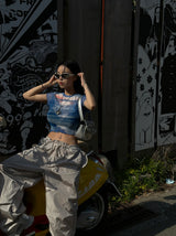 オーシャンシースルークロップ半袖Tシャツ