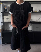 PDワンスターダブルスリーブショートスリーブTシャツ