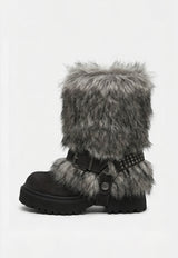 Belted Spirit Midi Fur Boots