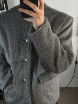 [Premium] ASCLO Hairy Tweed Jacket (2color)