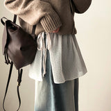 Rion dot chiffon layered wrap skirt