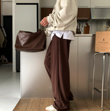 ノピ ファーストラウンド タック フロー バンディング ワイドパンツ