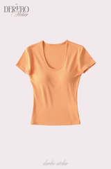 Liiv short-sleeve cap training shirring pants set (TOP)