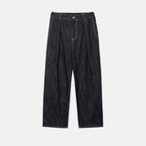 LMN Burnley Pintuck Half-Banding Wide Denim Pants (3 colors)