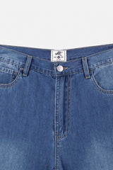 Cooling Washed Straight Jeans
