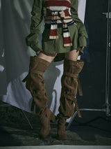 BUCKLE THIGH HIGH BOOTS [LOW]