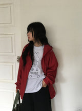 リツカ ドッグプリント ルーズフィット ショートスリーブ Tシャツ