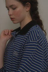Weekly collar t-shirt_blue