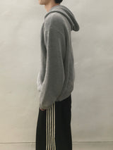Meliou Crop Knit Hooded Zip-Up 3C