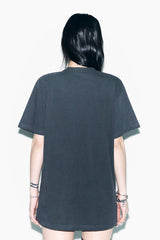 CHEETAH GRAPHIC OVERSIZED T-SHIRT CHARCOAL