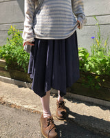 Badin Check Banding Midi Skirt