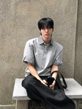 コスヘンリーカラーロールアップTシャツ