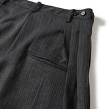 Herringbone pleat pants / Charcoal