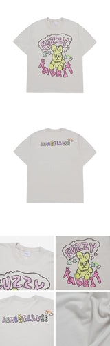 24FW POPSTAR RABBIT SHORT SLEEVE T-SHIRT LIGHT GREY