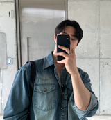  Seattle Hachi Western Brushed Overfit Denim Shirt