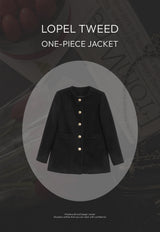 Tweed one piece jacket