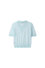 SEE-THROUGH COLLAR HALF KNIT (SKY BLUE)