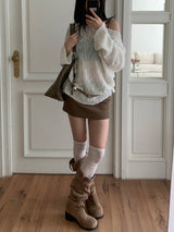 Demay Modern Basic Belt Mini Skirt
