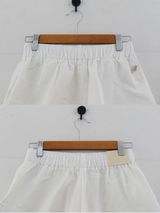 LINEN COTTON BANDING SHORTS (5COLORS!)