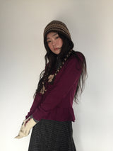 Teal Peach Frill Cardigan (5 Colors)