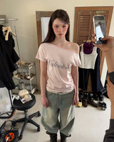 [ORIGINAL] レナオフショルダーショートスリーブTシャツ