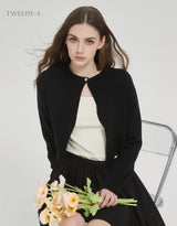 Catherine Hart one-button knit cardigan