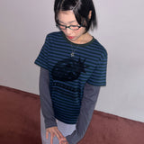 アッシュストロベリーレイヤード長袖Tシャツ  [3 color]
