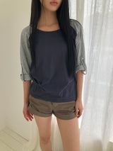 Wheat Roll-Up 7-Sleeve T-Shirt