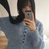 モーダクラウドメルボカシボタンウールニットカーディガン
