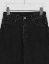 ティル裏起毛デニムブーツカットパンツ