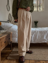 Odison rivet pintuck pants