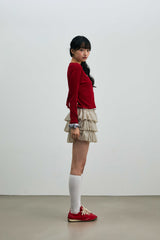 MINI HEART CANCAN SKIRT PANTS / BEIGE
